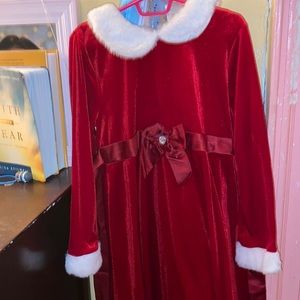 Red Christmas dress girls size 7/8